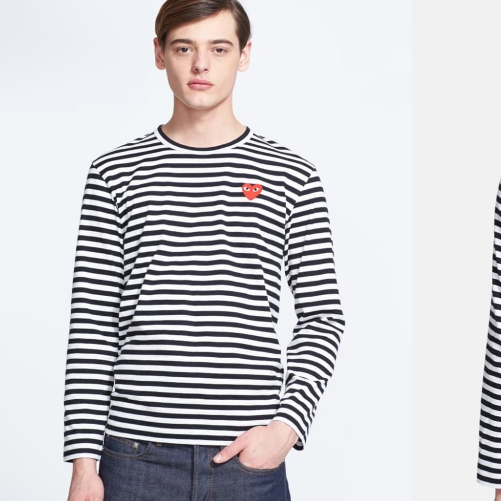 Long sleeved Commes des Garcones tee shirt.